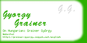 gyorgy grainer business card