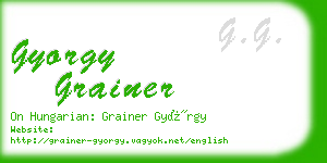 gyorgy grainer business card